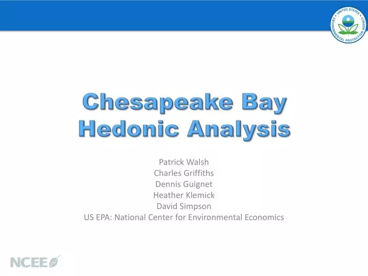 chesapeake bay hedonic analysis