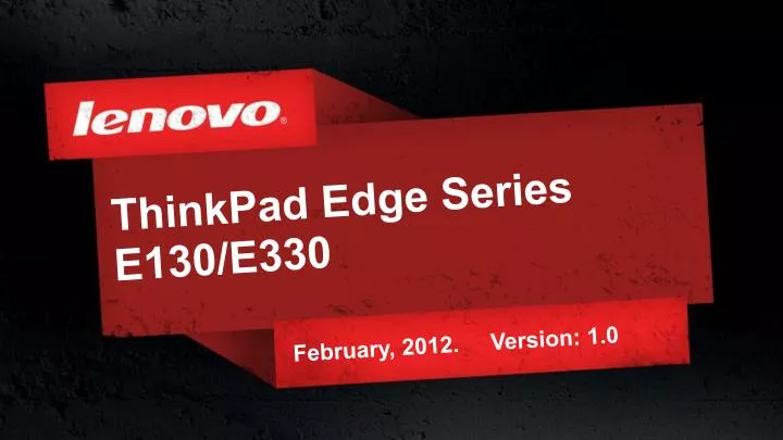 thinkpad edge series e130 e330