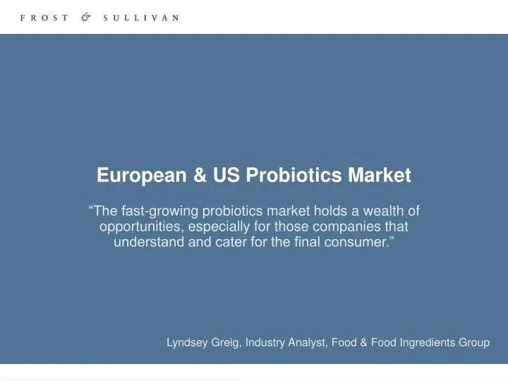 european us probiotics market