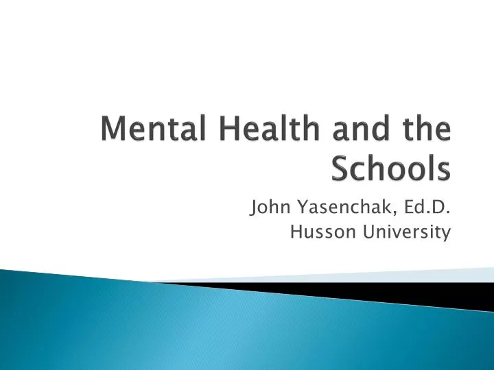 mental health and the schools