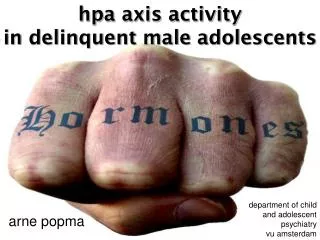 hpa axis activity in delinquent male adolescents
