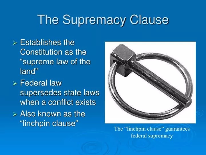 the supremacy clause
