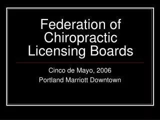 Federation of Chiropractic Licensing Boards