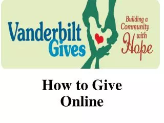 How to Give Online