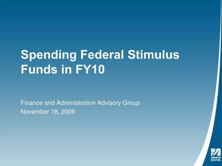 spending federal stimulus funds in fy10