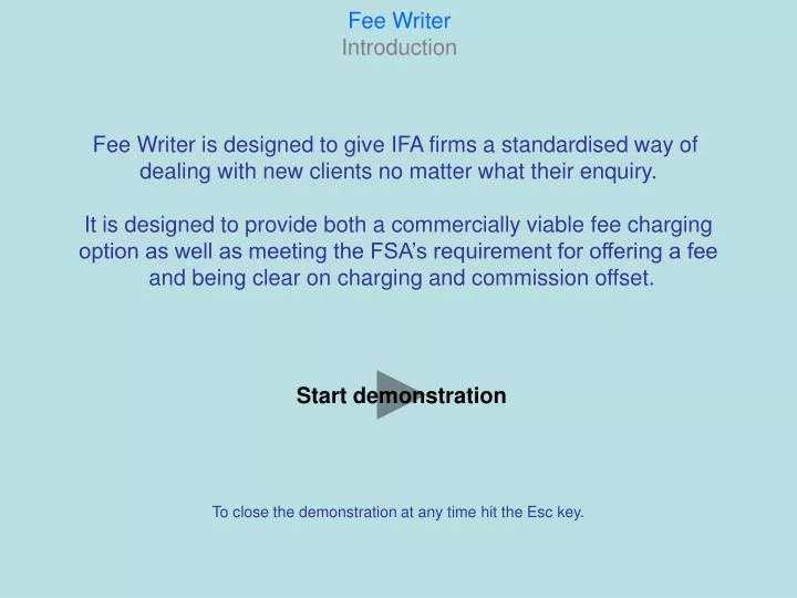 fee writer introduction
