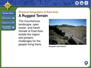 Physical Geography of East Asia: A Rugged Terrain