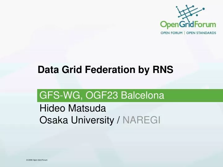 data grid federation by rns