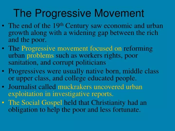 the progressive movement