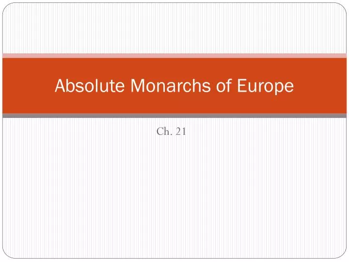 absolute monarchs of europe