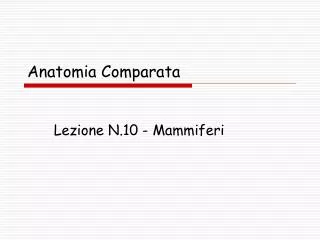 anatomia comparata