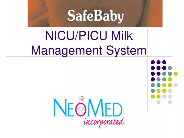 nicu picu milk management system