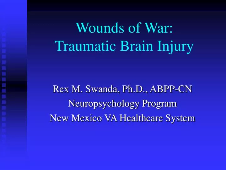 wounds of war traumatic brain injury
