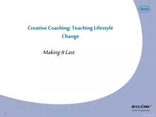 Creative Coaching: Teaching Lifestyle Change