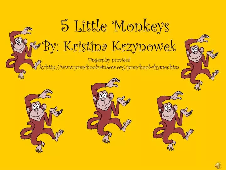 5 little monkeys
