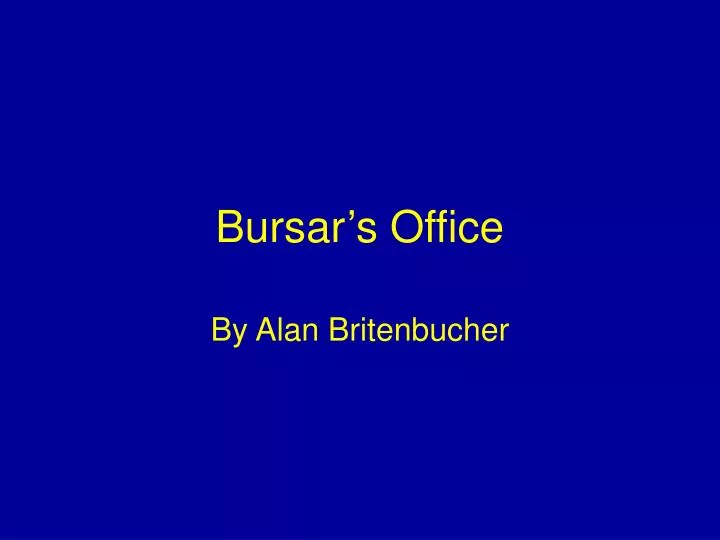 bursar s office