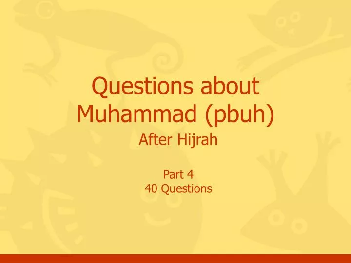 questions about muhammad pbuh