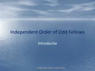 independent order of odd fellows