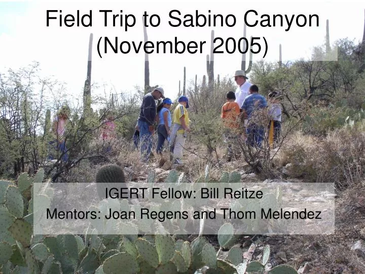 field trip to sabino canyon november 2005