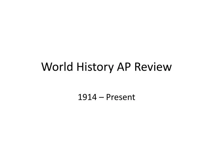 world history ap review