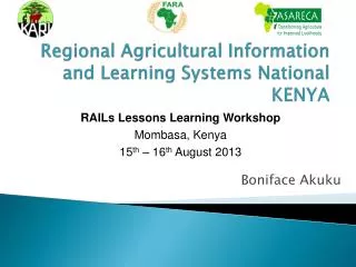 Regional Agricultural Information and Learning Systems National KENYA