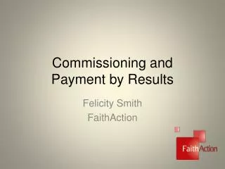 Commissioning and Payment by Results