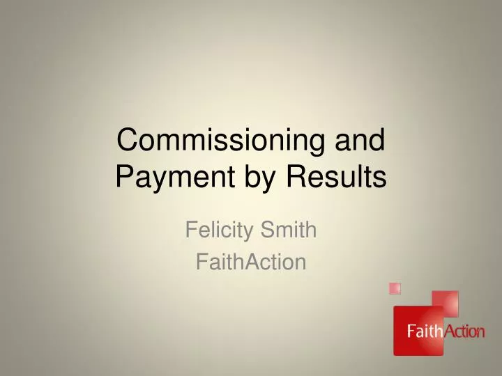 commissioning and payment by results