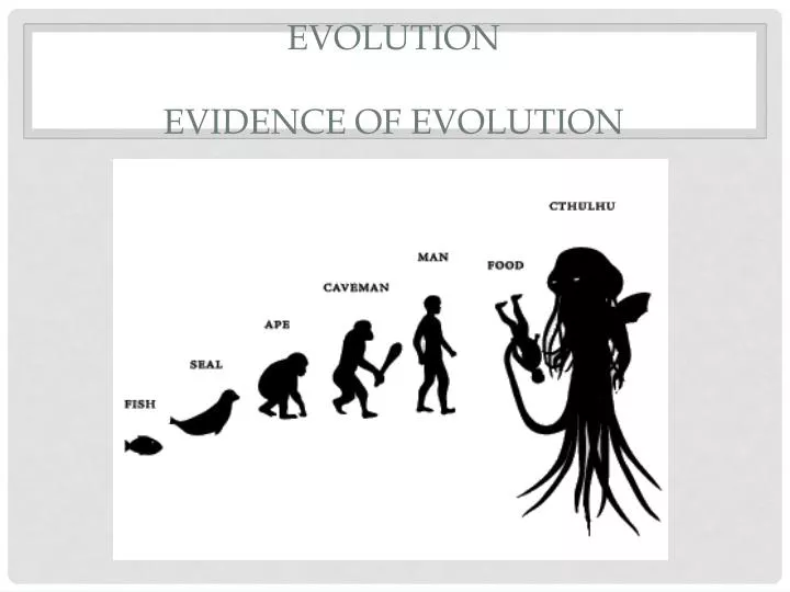 evolution evidence of evolution