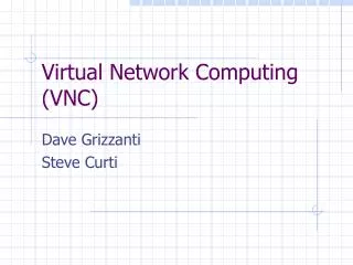 Virtual Network Computing (VNC)