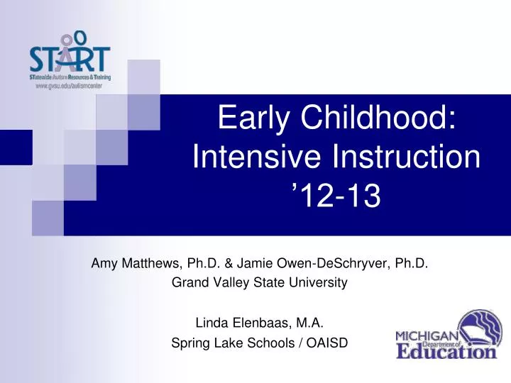 early childhood intensive instruction 12 13