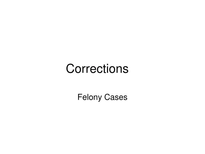 corrections