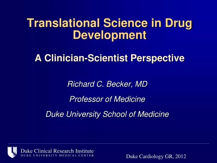 translational science in drug development a clinician scientist perspective