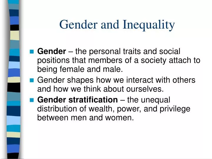 gender and inequality