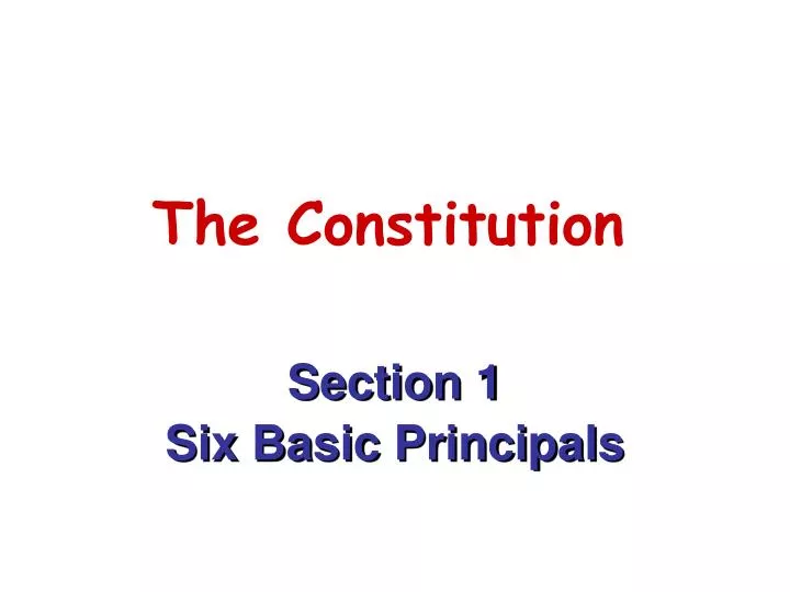 the constitution