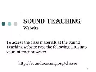 sound teaching website