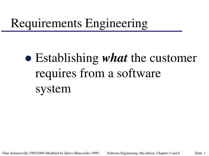 requirements engineering