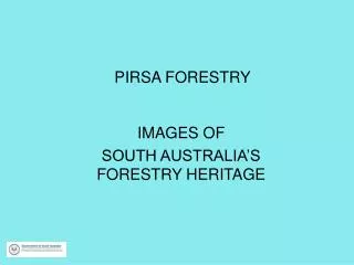 PIRSA FORESTRY