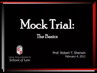 Mock Trial: The Basics