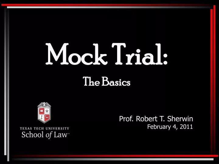 mock trial the basics