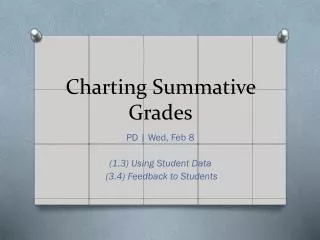 Charting Summative Grades