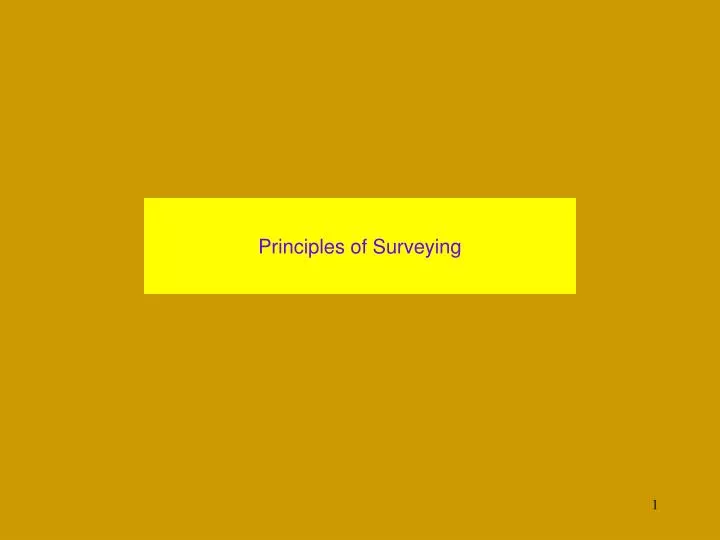 principles of surveying