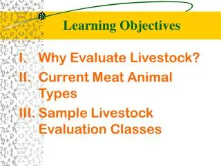 Learning Objectives