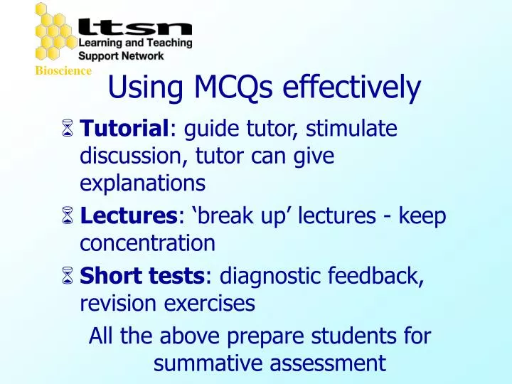 using mcqs effectively