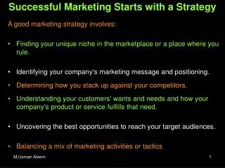 Successful Marketing Starts with a Strategy
