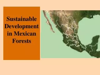 Sustainable Development in Mexican Forests