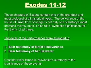 Exodus 11-12