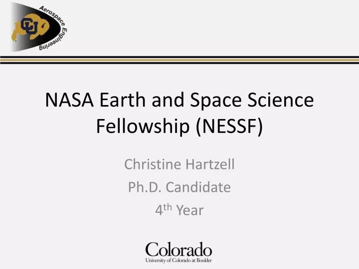 nasa earth and space science fellowship nessf