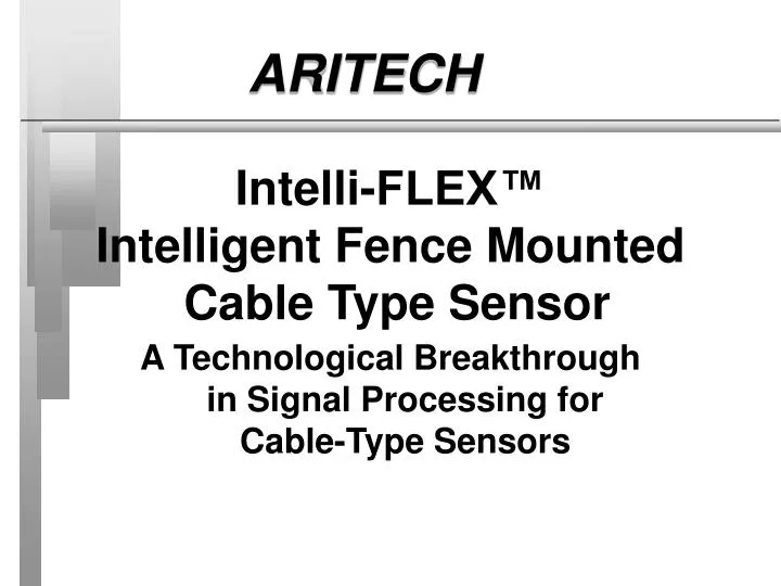 intelli flex intelligent fence mounted cable type sensor