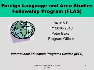 Foreign Language and Area Studies Fellowship Program (FLAS)