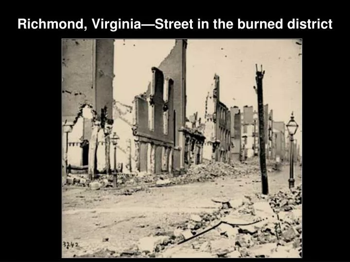 richmond virginia street in the burned district